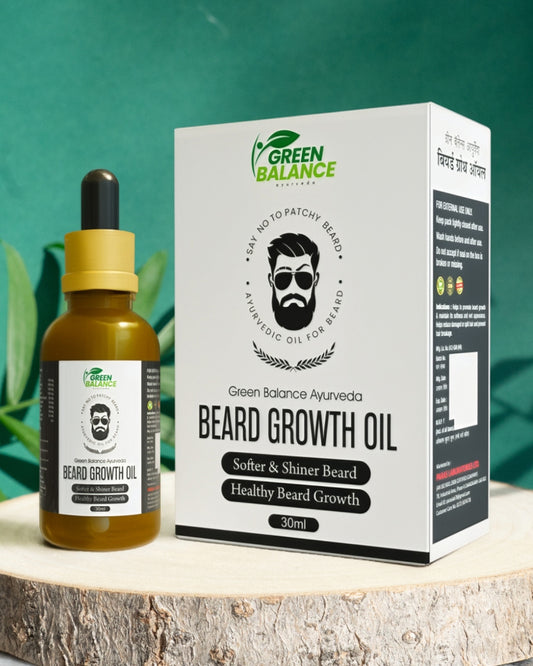 Green Balance Ayurveda Beard Growth Oil | Healthier and Stronger Beard Growth | 30ML