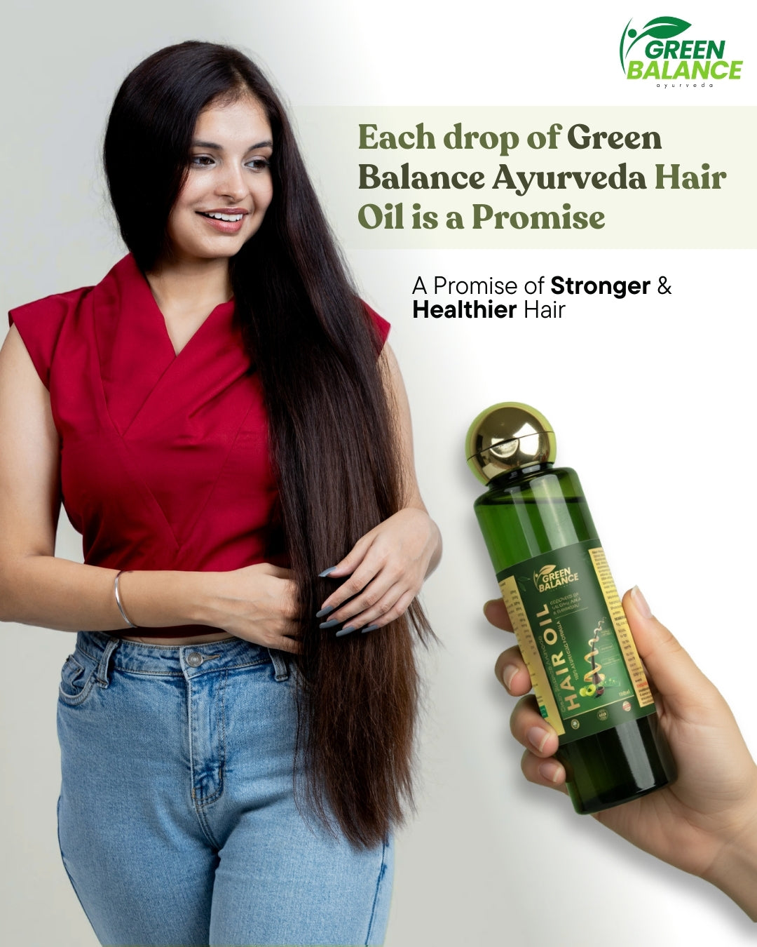 Green Balance Ayurveda Hair Oil For Men & Women | 100% Ayurvedic Hair Oil | 100ML
